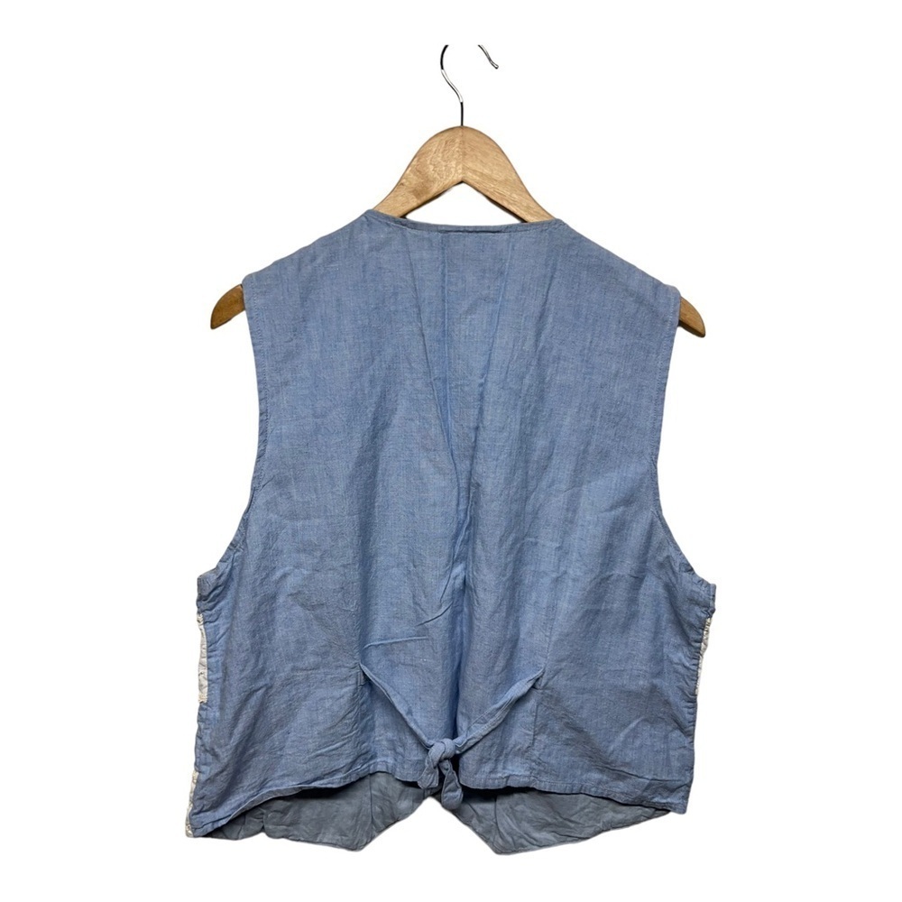 Vintage Tantrums Embroidered Floral Vest | Grandma Core Cottagecore 1X Plus - Picture 3 of 4